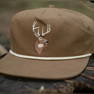 NWT Buck Commander X General Vintage Inspired Deer Rope SnapBack Brown Hat